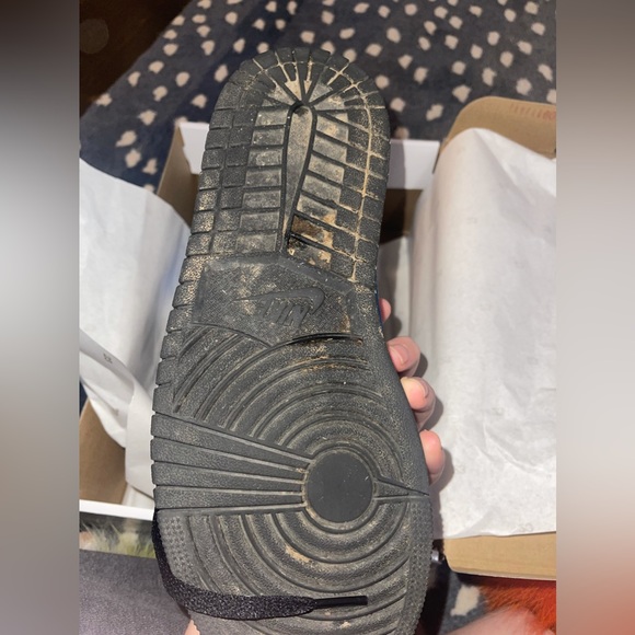 Women’s Air Jordan 1 Low Black/ University Blue-White Size 10 - Picture 15 of 16